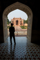 view from Tomb of I'timād-ud-Daulah in Agra, India