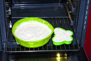 Cooking pie in the oven