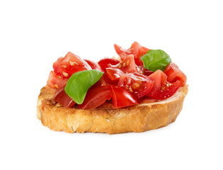 Bruschetta with fresh tomato and basil
