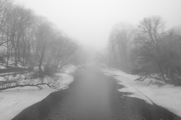 foggy winter landscape - 189768976