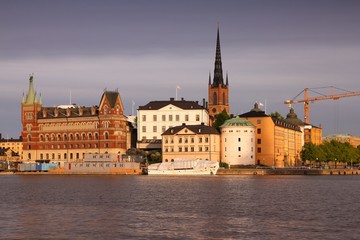 Fototapeta premium Stockholm sunset light