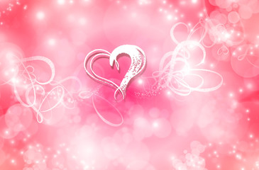 Red, white and pink valentines day hearts background.