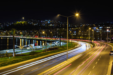 Fototapeta na wymiar Izmir by night
