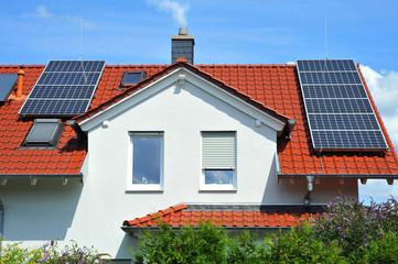 Solaranlage, auf einem Wohngebäude