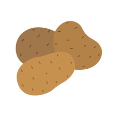 Potato vector drawing. Isolated hand drawn potatoes heap. Detailed vegetarian food sketch.