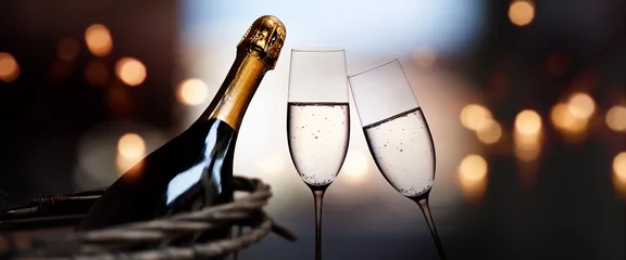 Foto op Canvas Champagne om te vieren en te genieten © gudrun