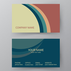 Fototapeta premium Vector business card template. Visiting card for business and personal use. Modern presentation card with company logo. Vector illustration design.