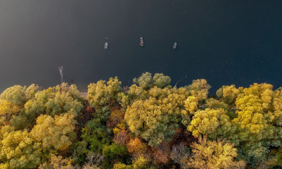 Fishing boats on the river