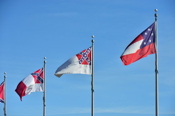 Flags of the Confederate states used during the American Civil war.
