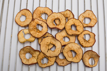 apple chips dried food fruit dry background