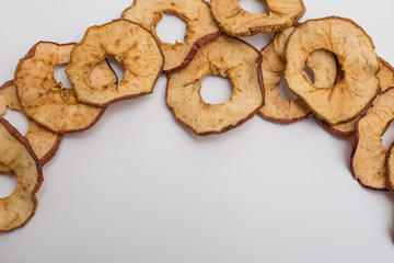 apple chips dried food fruit dry background
