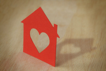Paper silhouette of house