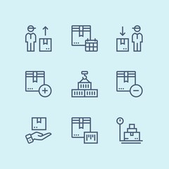 Outline Delivery, shipment, cargo icons for web and mobile design pack 4