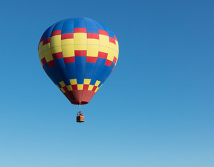Hot Air Balloon with Burner Throwing Flame