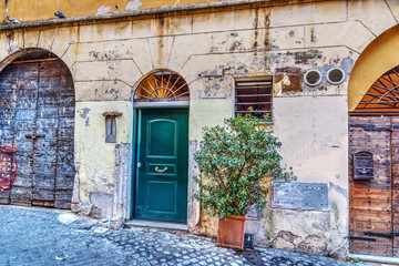 Rustic wall in Trastevere