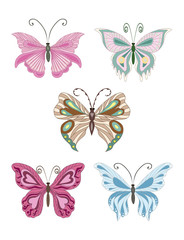 Fototapeta na wymiar Set of butterflies.