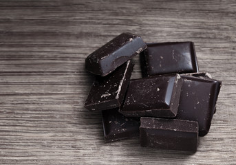 chocolate on a dark background