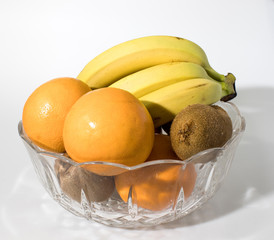 Fruit composition in a crystal glass