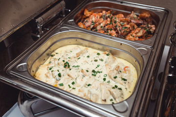 chicken fillet stewed in sour cream sauce