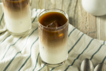 Refreshing Homemade Layered Iced Coffee