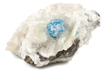 cavansite from India isolated on white background