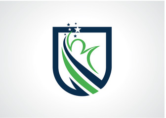People Achievement Logo Template Design Vector, Emblem, Design Concept, Creative Symbol, Icon