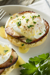 Homemade Eggs Benedict with Bacon