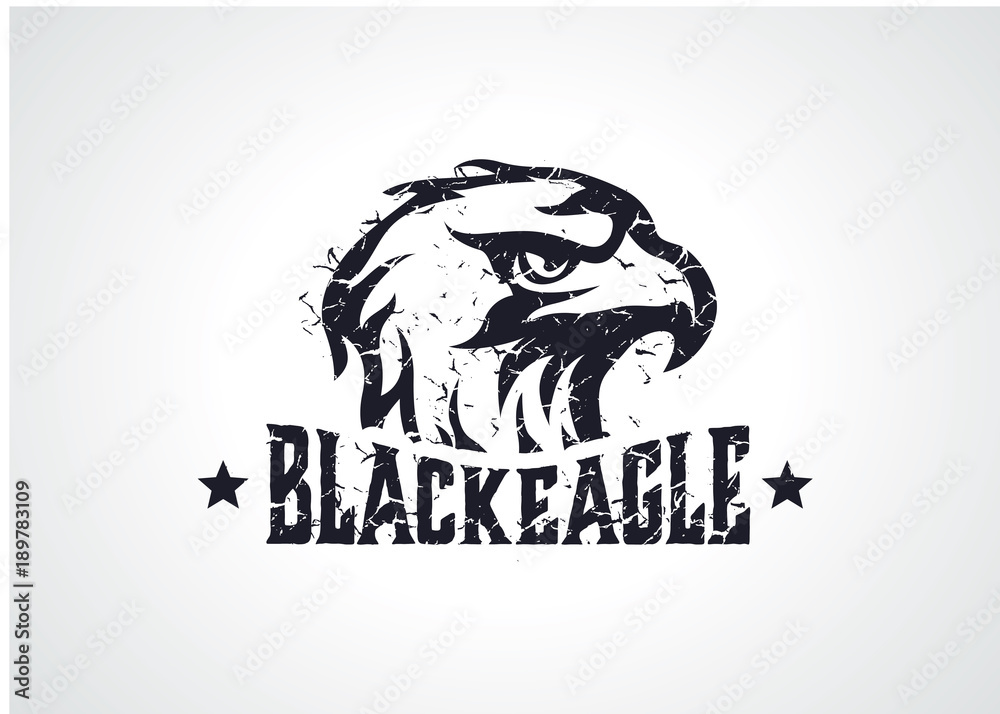 Wall mural Black Eagle Logo Template Design Vector, Emblem, Design Concept, Creative Symbol, Icon