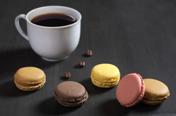 Macaroons and coffee