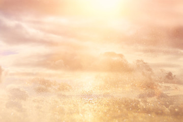 silver and gold glitter lights background. defocused.