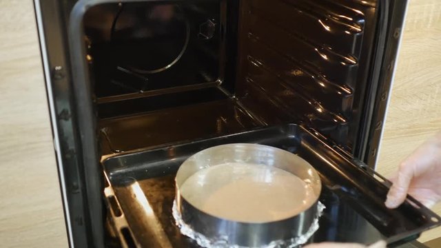 The pastry chef skillfully performs holiday order.