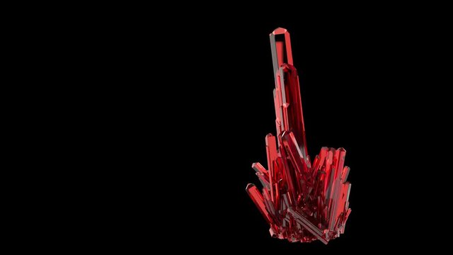 Red Crystal on black able to loop