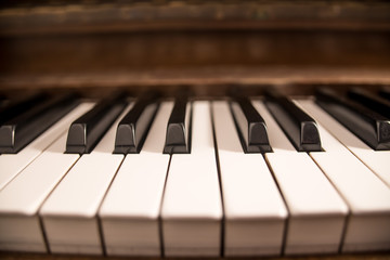 Keys of an old piano