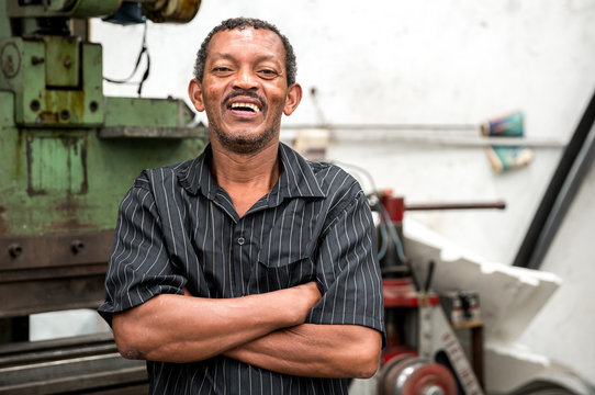Portrait of Smiling Worker