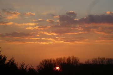 Coucher de soleil orangé