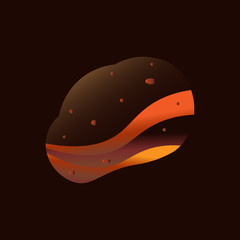  potatoes cartoon . Vector illustration, potatoes icon.