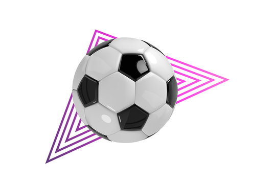 Soccer ball - geometric modern vector realistic isolated clip art
