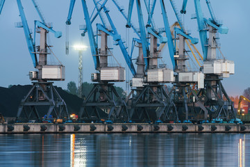 Cranes in marine terminal