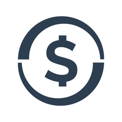 money convert icon on white background.