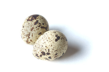 Obraz premium Two crocked eggs on a white background, isolate