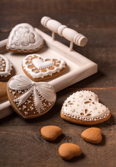 Obraz na płótnie Canvas gingerbread cookies with love