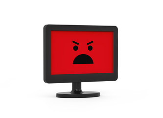 Bildschirm mit wütenden Emoji