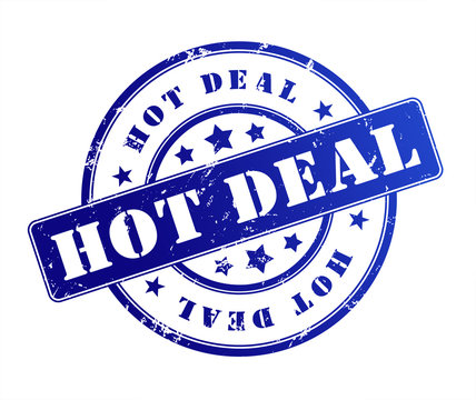 hot deal rubber stamp illustration