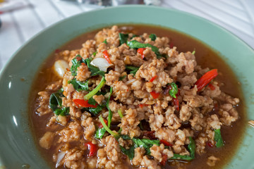 Delicious Thai food on a plate