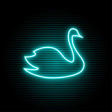 neon swan design