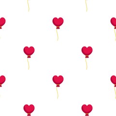 Fototapeta na wymiar Pink heart balloon pattern seamless