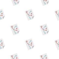 Soccer tactic paper pattern seamless