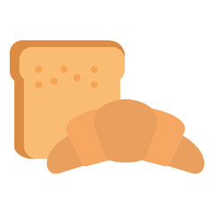 bread toast with croissant
