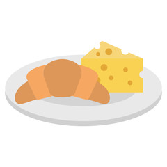 delicious croissant bread with cheese