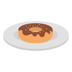 dish with sweet donut icon